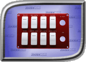 Switch Panel - 8 Switch Horz. 12V & Key Product Details