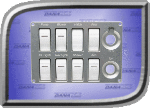 Switch Panel - 8 Switch Recessed Horz 12V & Key Product Details